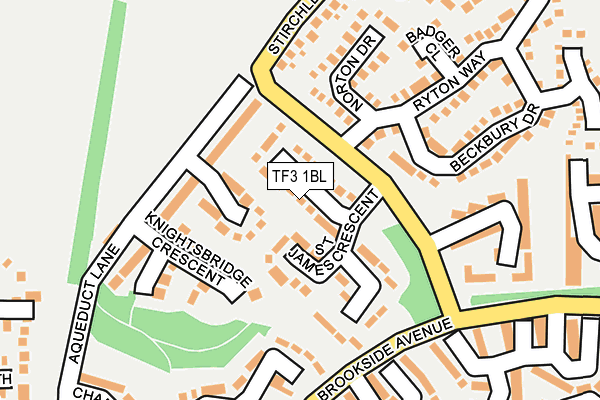TF3 1BL map - OS OpenMap – Local (Ordnance Survey)