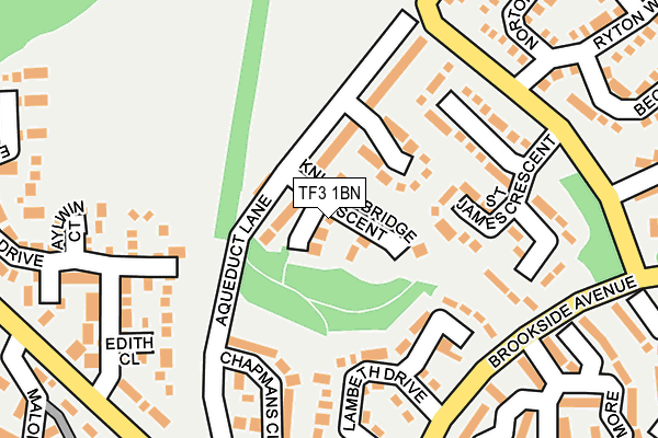 TF3 1BN map - OS OpenMap – Local (Ordnance Survey)