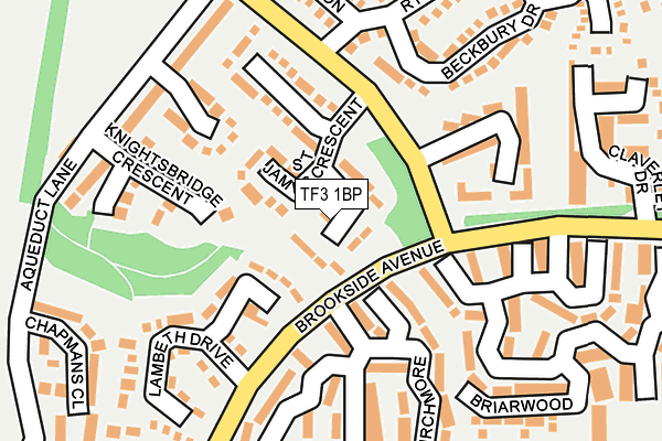 TF3 1BP map - OS OpenMap – Local (Ordnance Survey)