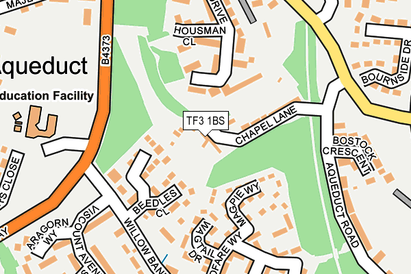 TF3 1BS map - OS OpenMap – Local (Ordnance Survey)