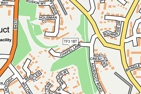 TF3 1BT map - OS OpenMap – Local (Ordnance Survey)