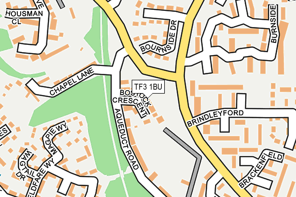 TF3 1BU map - OS OpenMap – Local (Ordnance Survey)