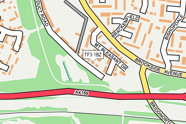 TF3 1BZ map - OS OpenMap – Local (Ordnance Survey)