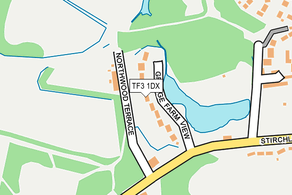TF3 1DX map - OS OpenMap – Local (Ordnance Survey)