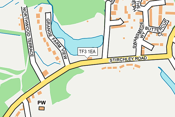 TF3 1EA map - OS OpenMap – Local (Ordnance Survey)