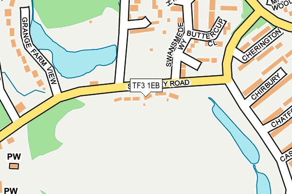 TF3 1EB map - OS OpenMap – Local (Ordnance Survey)