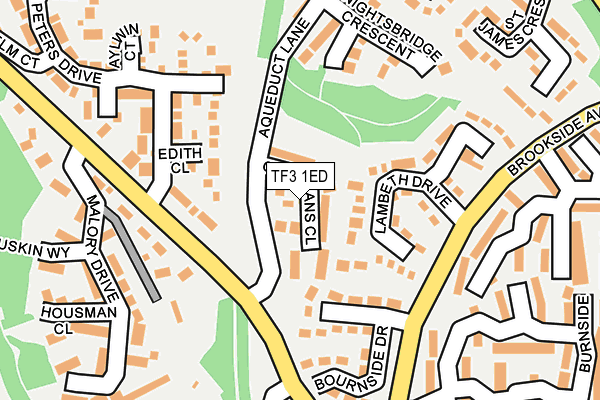 TF3 1ED map - OS OpenMap – Local (Ordnance Survey)