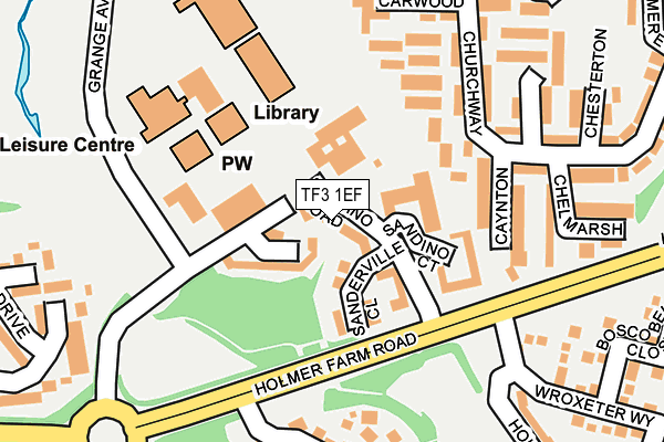 TF3 1EF map - OS OpenMap – Local (Ordnance Survey)