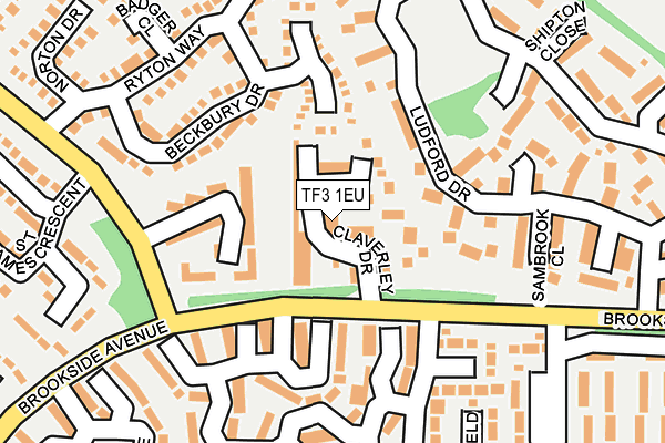 TF3 1EU map - OS OpenMap – Local (Ordnance Survey)