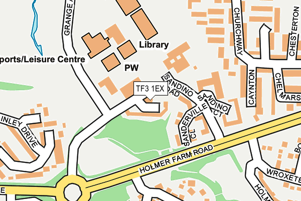 TF3 1EX map - OS OpenMap – Local (Ordnance Survey)