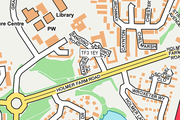 TF3 1EY map - OS OpenMap – Local (Ordnance Survey)