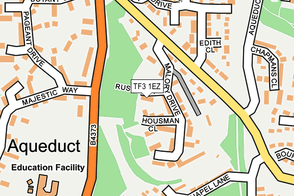 TF3 1EZ map - OS OpenMap – Local (Ordnance Survey)