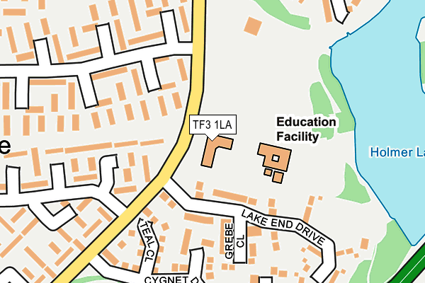 TF3 1LA map - OS OpenMap – Local (Ordnance Survey)
