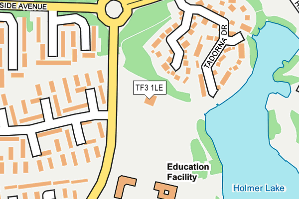 TF3 1LE map - OS OpenMap – Local (Ordnance Survey)