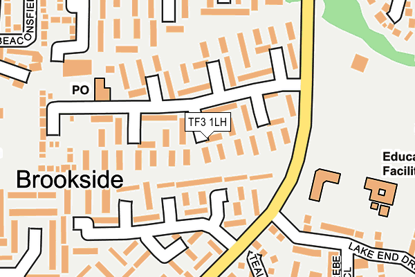 TF3 1LH map - OS OpenMap – Local (Ordnance Survey)