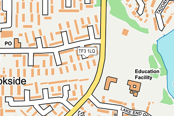 TF3 1LQ map - OS OpenMap – Local (Ordnance Survey)