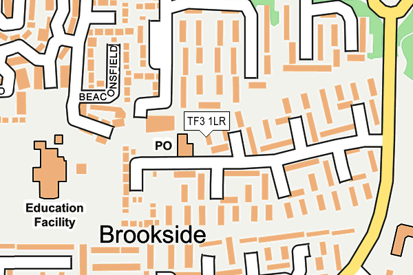 TF3 1LR map - OS OpenMap – Local (Ordnance Survey)