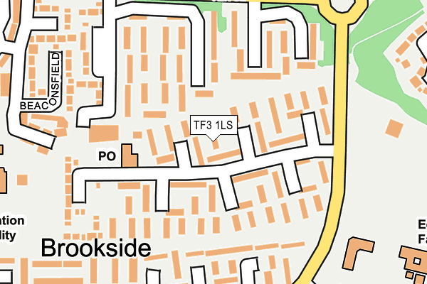 TF3 1LS map - OS OpenMap – Local (Ordnance Survey)