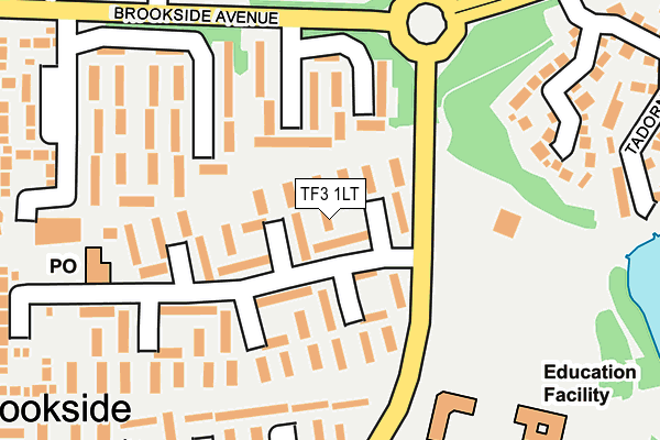 TF3 1LT map - OS OpenMap – Local (Ordnance Survey)