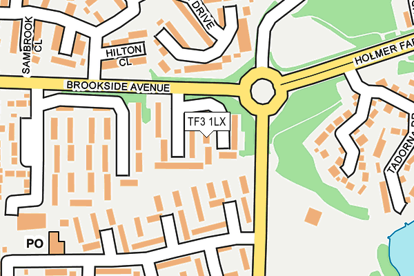 TF3 1LX map - OS OpenMap – Local (Ordnance Survey)