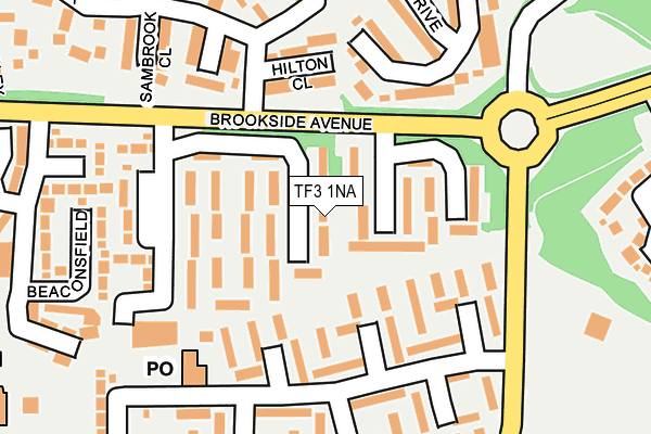 TF3 1NA map - OS OpenMap – Local (Ordnance Survey)