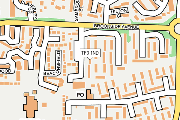 TF3 1ND map - OS OpenMap – Local (Ordnance Survey)