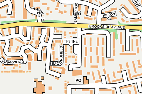 TF3 1NE map - OS OpenMap – Local (Ordnance Survey)