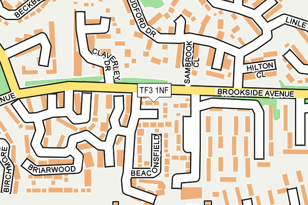 TF3 1NF map - OS OpenMap – Local (Ordnance Survey)