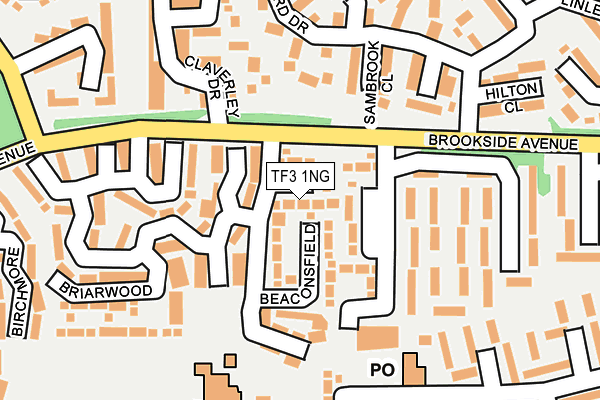 TF3 1NG map - OS OpenMap – Local (Ordnance Survey)