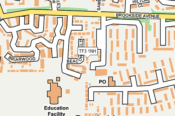 TF3 1NH map - OS OpenMap – Local (Ordnance Survey)