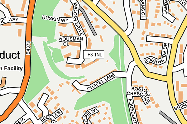 TF3 1NL map - OS OpenMap – Local (Ordnance Survey)
