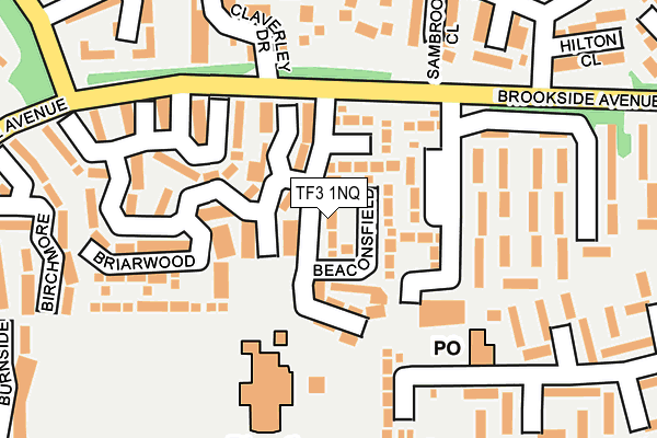 TF3 1NQ map - OS OpenMap – Local (Ordnance Survey)