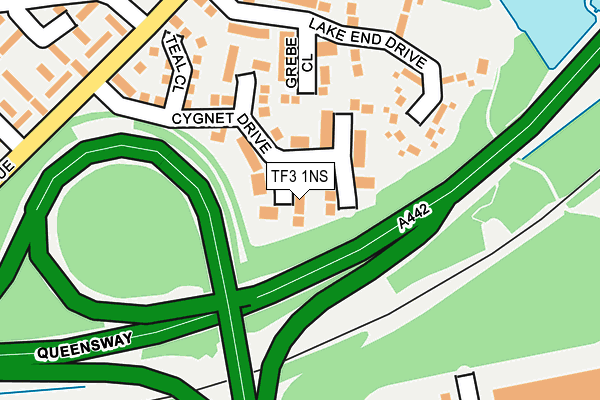 TF3 1NS map - OS OpenMap – Local (Ordnance Survey)