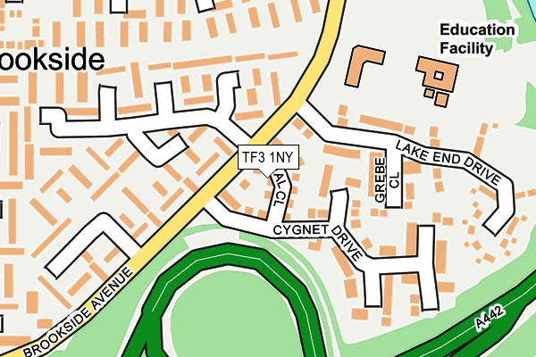 TF3 1NY map - OS OpenMap – Local (Ordnance Survey)