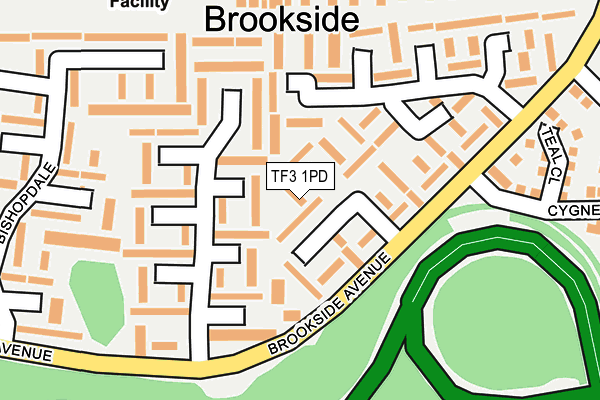 TF3 1PD map - OS OpenMap – Local (Ordnance Survey)