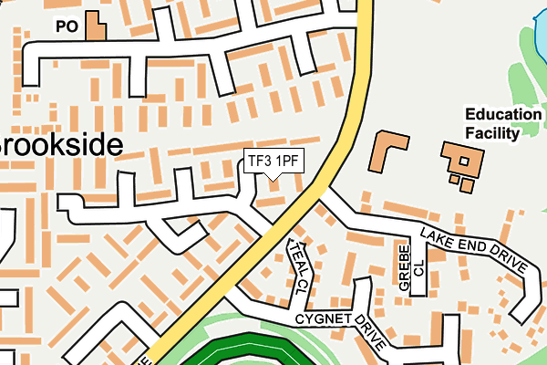 TF3 1PF map - OS OpenMap – Local (Ordnance Survey)