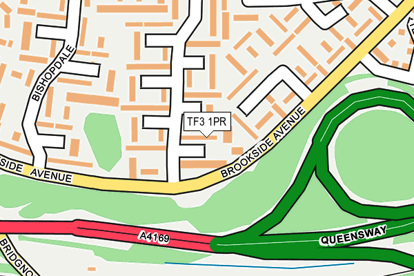 TF3 1PR map - OS OpenMap – Local (Ordnance Survey)