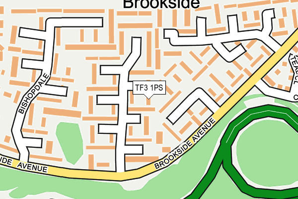 TF3 1PS map - OS OpenMap – Local (Ordnance Survey)