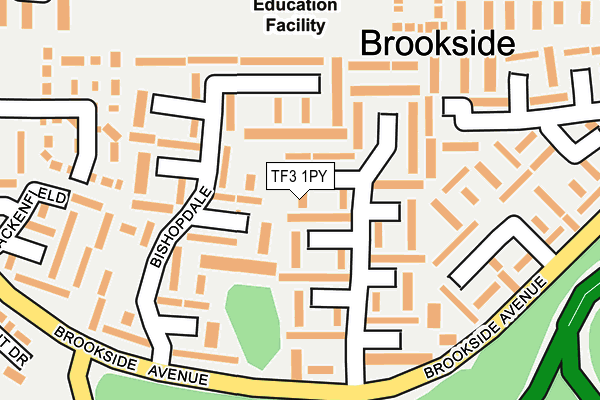 TF3 1PY map - OS OpenMap – Local (Ordnance Survey)