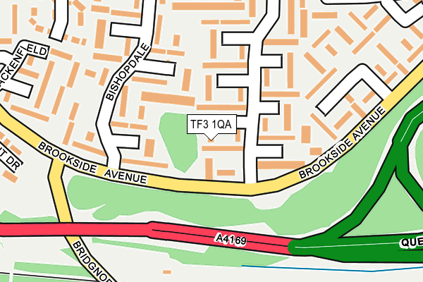 TF3 1QA map - OS OpenMap – Local (Ordnance Survey)