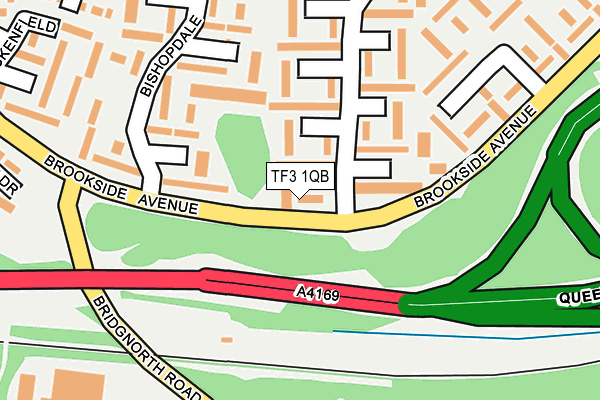 TF3 1QB map - OS OpenMap – Local (Ordnance Survey)