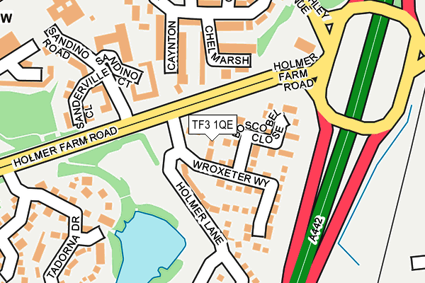 TF3 1QE map - OS OpenMap – Local (Ordnance Survey)