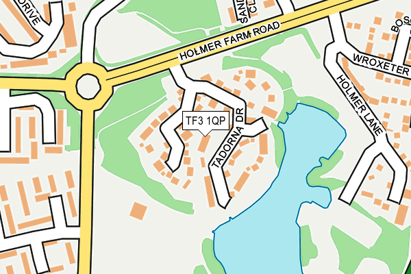 TF3 1QP map - OS OpenMap – Local (Ordnance Survey)