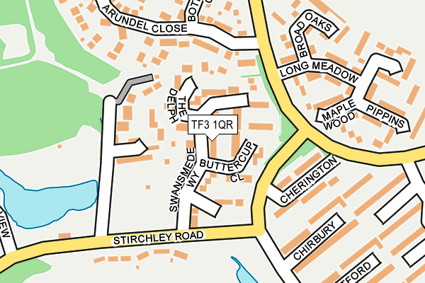 TF3 1QR map - OS OpenMap – Local (Ordnance Survey)