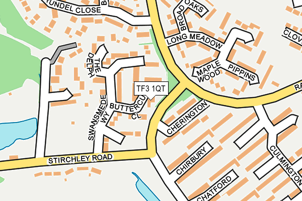 TF3 1QT map - OS OpenMap – Local (Ordnance Survey)