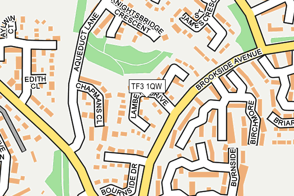 TF3 1QW map - OS OpenMap – Local (Ordnance Survey)