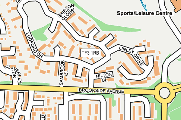 TF3 1RB map - OS OpenMap – Local (Ordnance Survey)