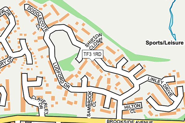 TF3 1RD map - OS OpenMap – Local (Ordnance Survey)