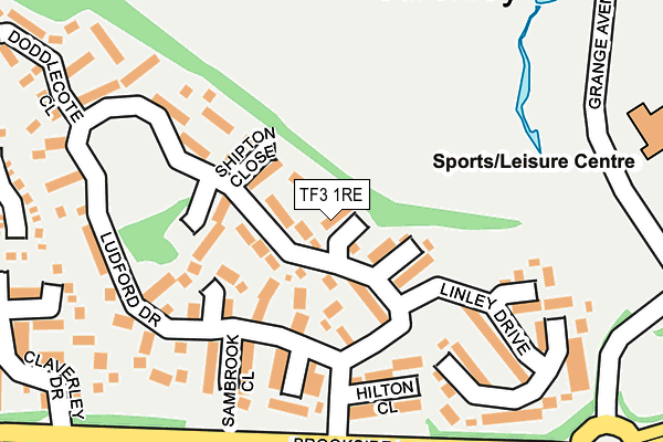 TF3 1RE map - OS OpenMap – Local (Ordnance Survey)