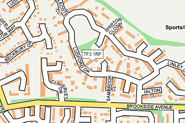 TF3 1RP map - OS OpenMap – Local (Ordnance Survey)
